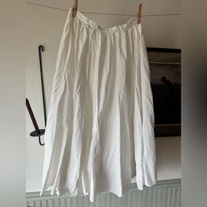 Zara Crisp White A-Line Skirt